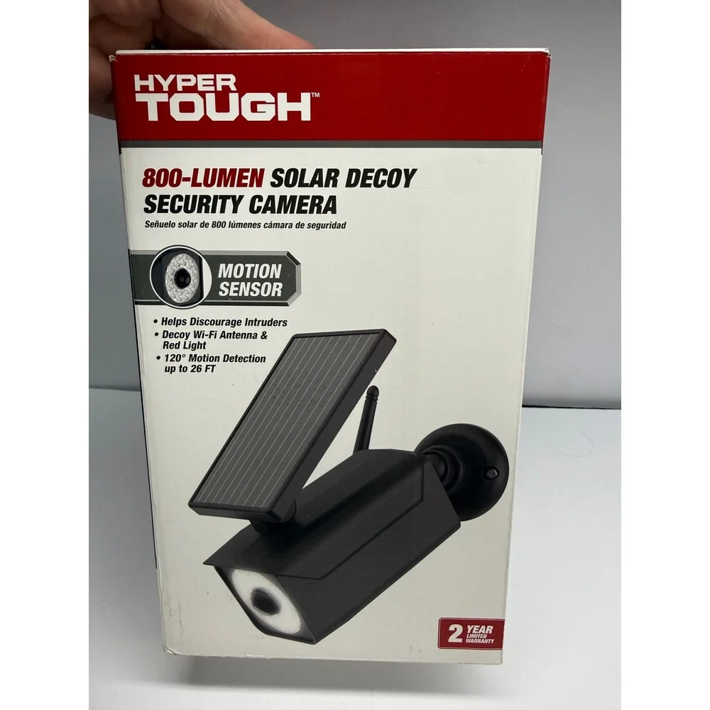 Hyper Tough 800-Lumen Solar Decoy Security Camera Black FSI 80-8566-800